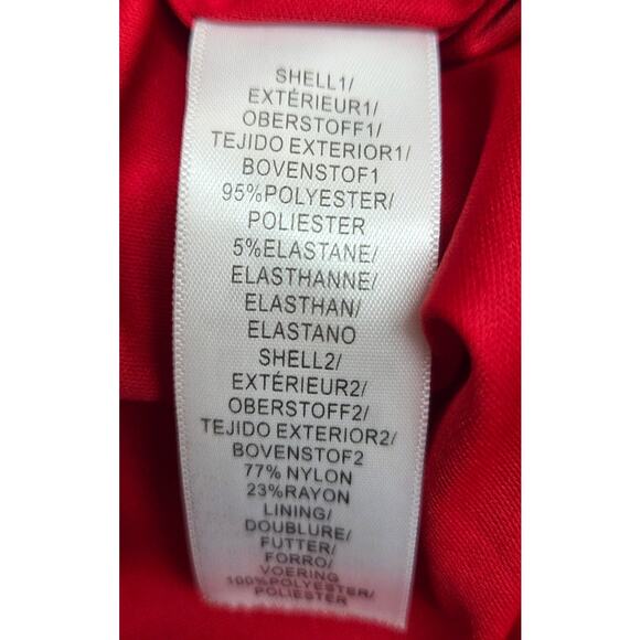 Aidan Mattox Red Crepe & Lace Cocktail Dress NWT Sz 12 - Picture 10 of 10